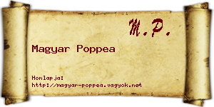 Magyar Poppea névjegykártya