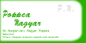 poppea magyar business card